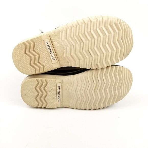 SOREL Joan of Arctic Black Fur Winter Waterproof Snow Duck Knee Boots Gorpcore 8 - Picture 9 of 9